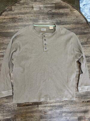 Schmidt Workwear Men's Brown 3XL Thermal 4 Button Shirt EUC