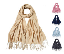 écharpe pour femme et homme en cachemire artificiel foulard d'hiver noir luxe