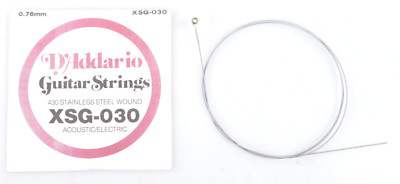 10x D'Addario String Gitarre Saite 030 E-Gitarre Akustik 0,76mm Edelstahl