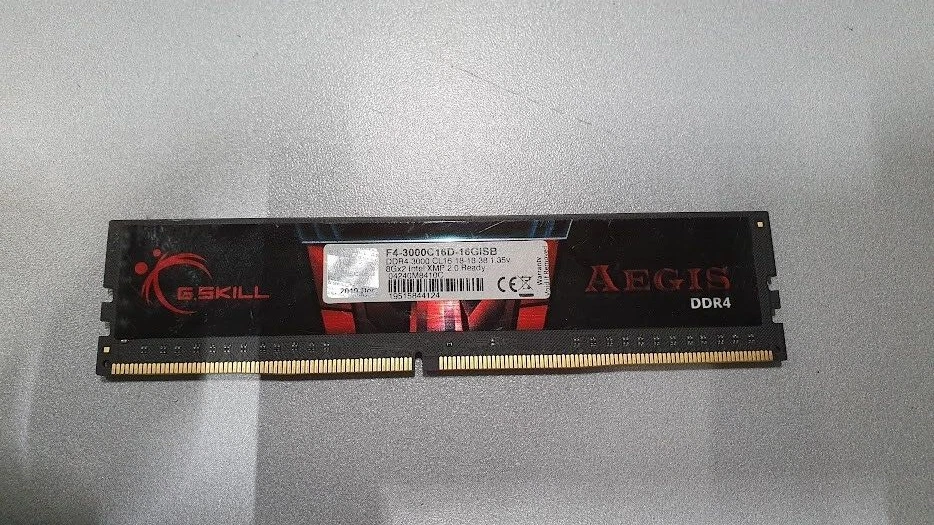 G.Skill AEGIS DDR4 8GB 3000MHz Memory RAM F4 3000C16D 16GISB Used