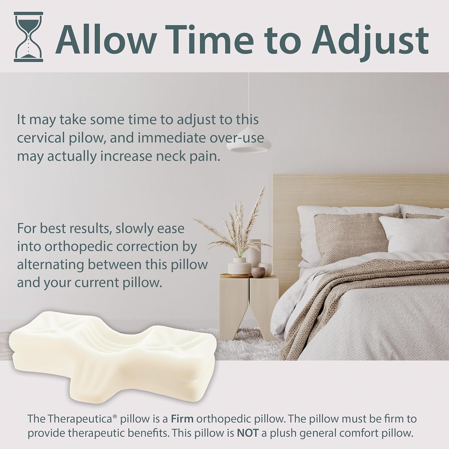Petite Cervical Foam Pillow for Back & Side Sleepers &ndash; Firm Support