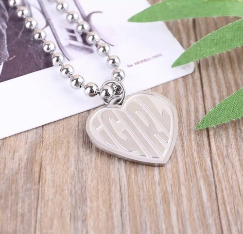 Stainless Steel Igirl Unif Heart 
