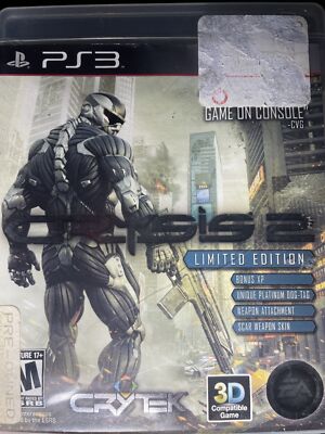 Crysis 2 (Sony PS3 PlayStation 3, 2011) CIB Complete W/ Manual - Clean & Tested