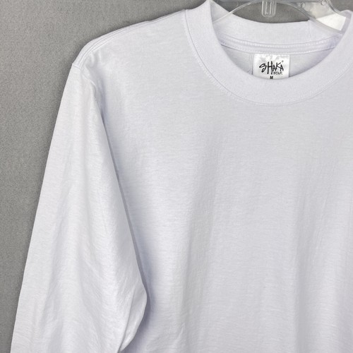 Shaka Wear Mens Long Sleeve Crew Neck T Shirt Color White - Picture 7 of 12