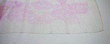 Ladies Sheer Scarf  14" x 44"  Ombre Pink and White Flower Design
