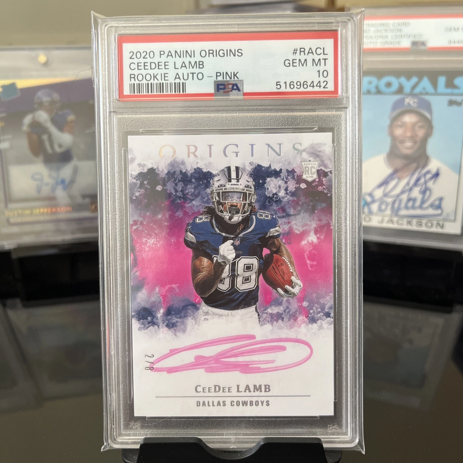 CeeDee Lamb Panini Origins Rookie Autographs #RACL Pink