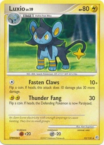 Pokemon Card - Diamond & Pearl 52/130 - LUXIO (uncommon) - NM/Mint