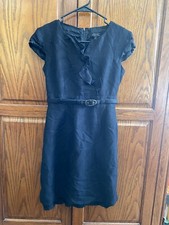 Tahari Size 4P Petite Black Dress With Belt