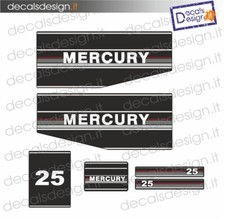 Adesivi motore marino fuoribordo Mercury 25 cv America 83 gommone barca stickers