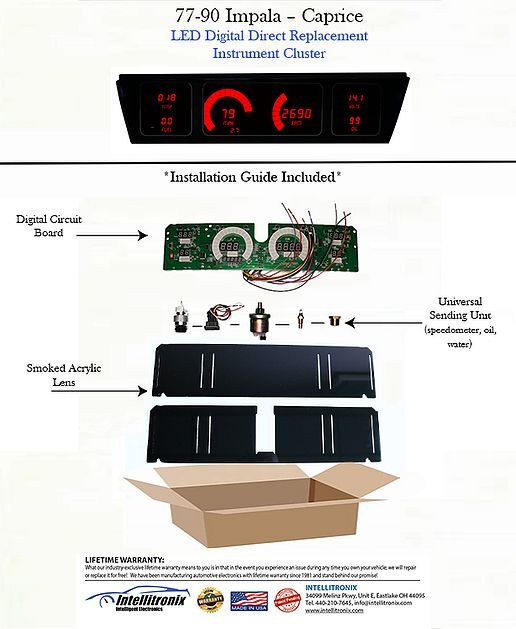 DIGITAL PANELS - CHEVROLET - IMPALA & CAPRICE - Intellitronix Gauges