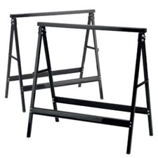 Coppia Cavalletti Lavori Pittura Uso Domestico Pieghevoli in Acciaio Trabatello