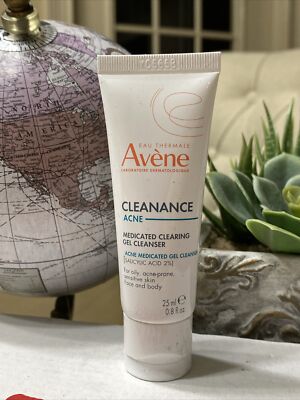 AVENE CLEANANCE ACNE Medicated Gel Cleanser TRAVEL SIZE 0.8 Oz/25ml NWOB