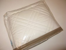 2 Ralph Lauren Regent Diamond stitch Ivory cream Quilted Euro Shams 330 Rare