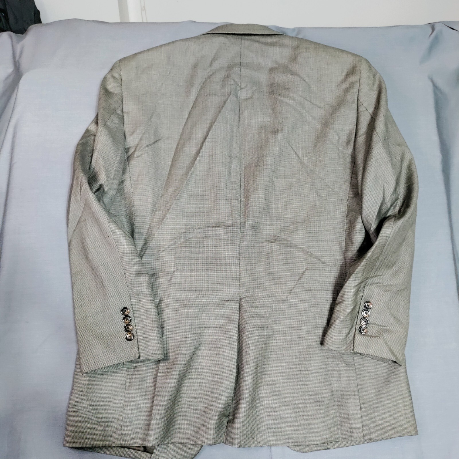 Jos. A. Bank Men 41R GRAY TWEED 100% Wool 2 Button Blazer Suit Jacket Sport Coat image 8