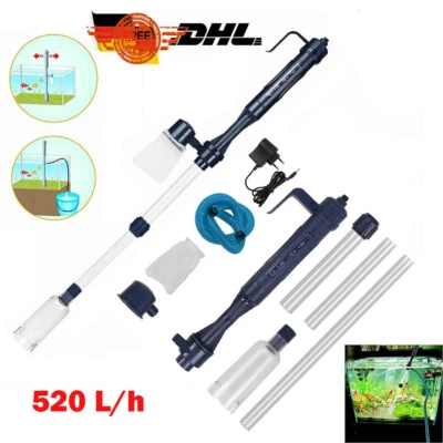 Elektrische Aquarium Reiniger Staubsauger Set Fish Wasserwechsel Bodenreinigung
