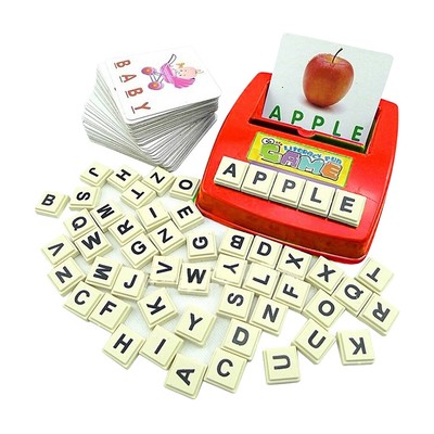 Machine éducative de jeu de cartes d'alphabet anglais d'enfants d'enfants avec