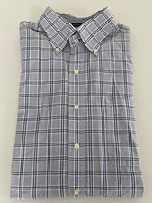 Tommy Hilfiger Mens Button Down Shirt Long Sleeve Plaid Classic Fit XL 0124c