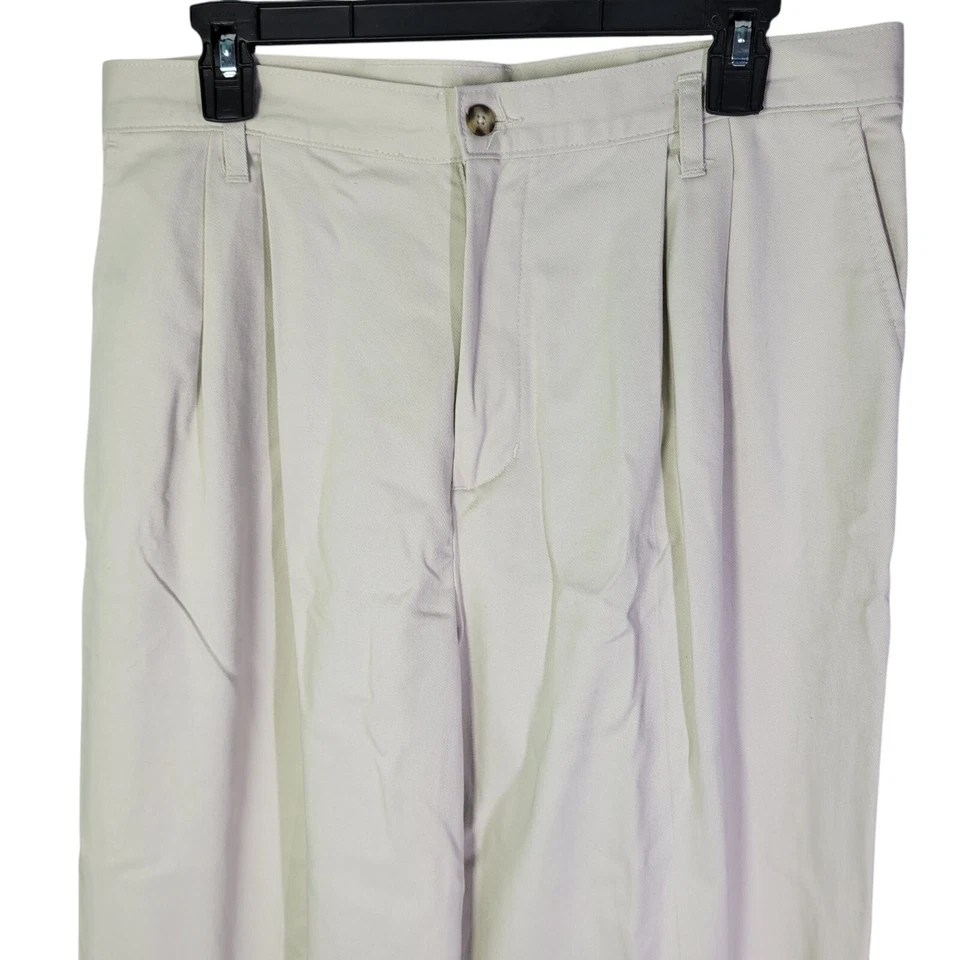 Модные женские брюки-чино Bug размер 16 высокие бежевые однотонные - Изображение 2 из 4