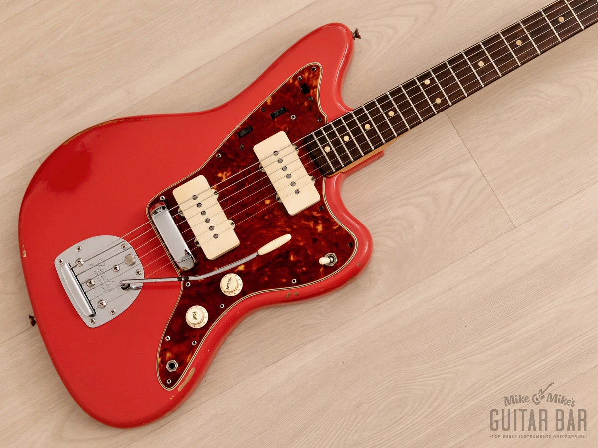 1962 Fender Jazzmaster Vintage Pre CBS Offset Guitar Fiesta Red Slab Board