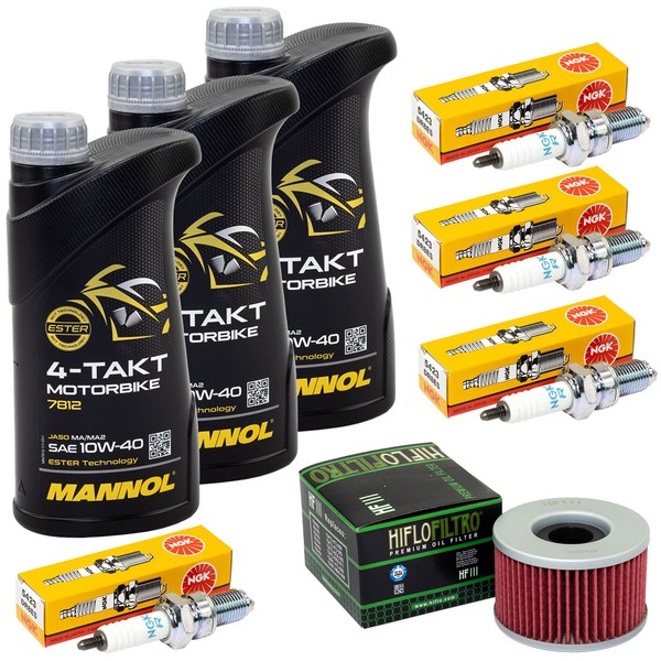 Inspektion Set FüR Honda CBX 550 F F2 PC04 1982-1984 ÖL 3L ÖLfilter ZüNdkerzen-image