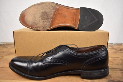 Allen Edmonds Sanford Black Cap Toe Lace Up Blucher W  display picture 1