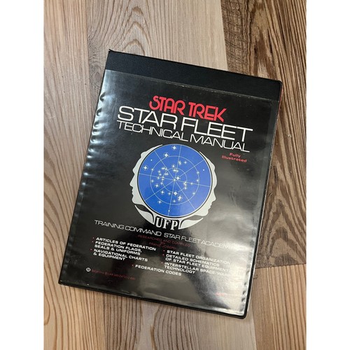 Original 1975 First Edition Star Trek Star Fleet Technical Manual Vintage Binder