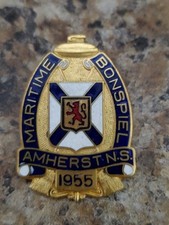 1955 Maritime Bonspiel Amherst NS Curling Pin 