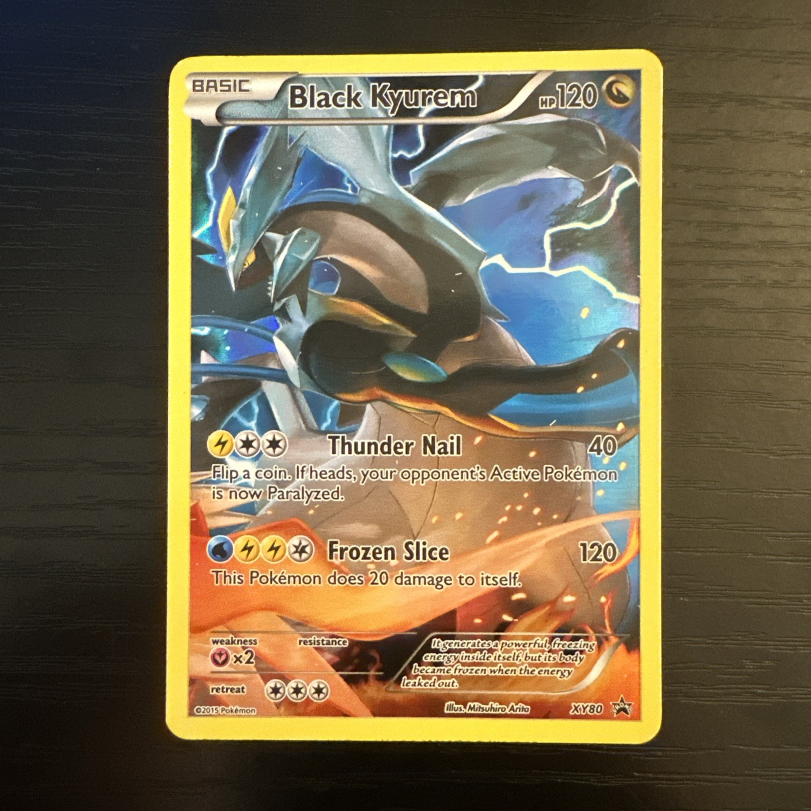 Black Kyurem - XY80 Black star Holo Full Art Promo Pokemon [NM]