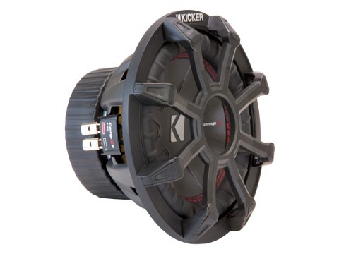 Kicker 48CWRT82 CompRT 8" Subwoofer, DVC, 2-ohm w/ Speaker Wire, Grill Bundle