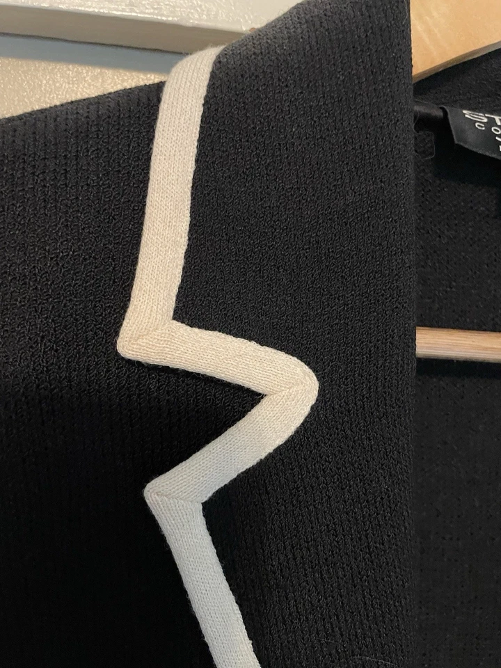 St John Vintage Tejido Negro Recortado Chaqueta Vestido Pantalones US14 L 3 piezas Traje Armario Foto 3 de 4