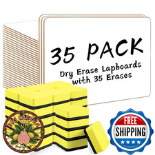 Dry Erase Lapboards, HERKKA 35 Pack Double Sided Small Dry Erase Whiteboards 9 x