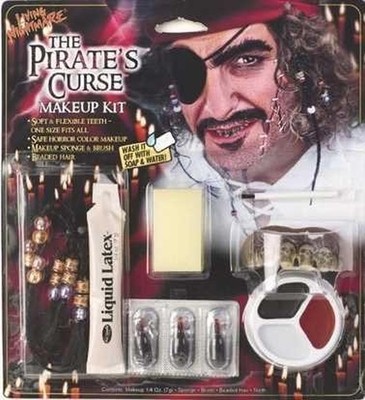 Accessori per costume da pirata per ragazzi costume da pirata capitano, bandana pirata, toppa con occhio da pirata, orecchini a cerchio, gancio a mano, accessori da pirata per costume da pirata per