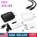 2 Pack 25w USB-C Super Fast Wall Charger+6FT Cable FOR Galaxy S24 S23 S22 Ultra