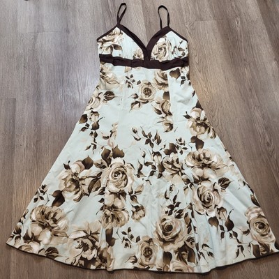 Final Touch Women's Blue Floral Sleeveless Dress Size M