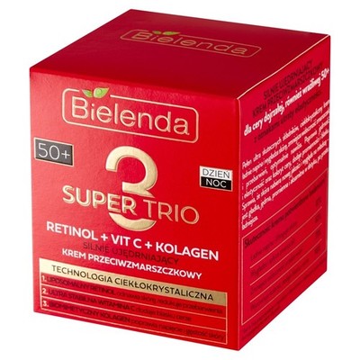 Bielenda Super Trio 50+ Stark straffende Anti-Falten Tages- und Nachtcreme 50 ml