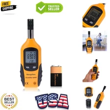 Digital Psychrometer - Handheld Temperature and Humidity Meter Gauge with Dew...