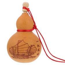 Carved Gourd Wine Utensil with Stopper Natural Decorative Calabash Bottle 6.7...