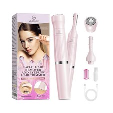 VG VOGCREST Women's Eyebrow Trimmer  Facial Hair Remover, 2 in 1, ... Fast Ship