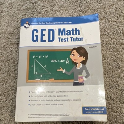 McGraw-Hill & REA GED Math Test Tutor & Basic Skills Study Guide Lot