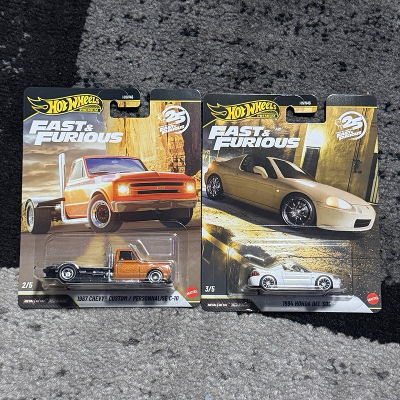 Hot Wheels Fast & Furious 1:64 Diecast 2-Car Lot Unopened Chevy C-10/Del Sol