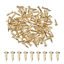 100-Pack Small Nails, 2mm x 10mm Brass Nails Round Head Hardware