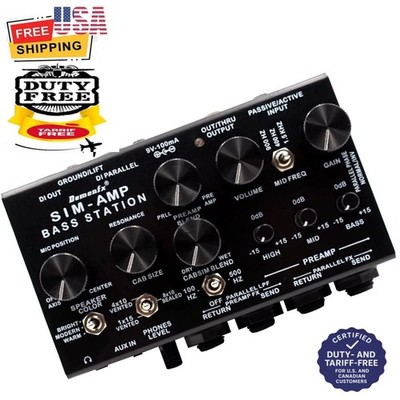 Demonfx SIM-AMP Simplifier Bass Station Preamp Simulator, Power Amp SIM, Stereo