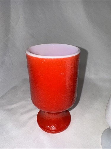 Vintage Anchor Hocking Irish Coffee Mugs: Red(1), White(1) & Blue(1) Milk Glass - Picture 4 of 12