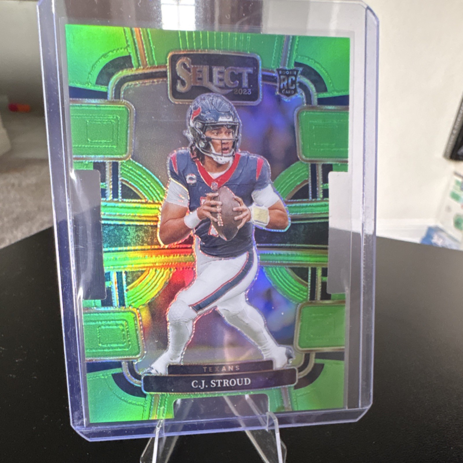 Neon Green Prizm Die-Cut Rookie 2023 Panini Select C.J. Stroud Texans #41 /599