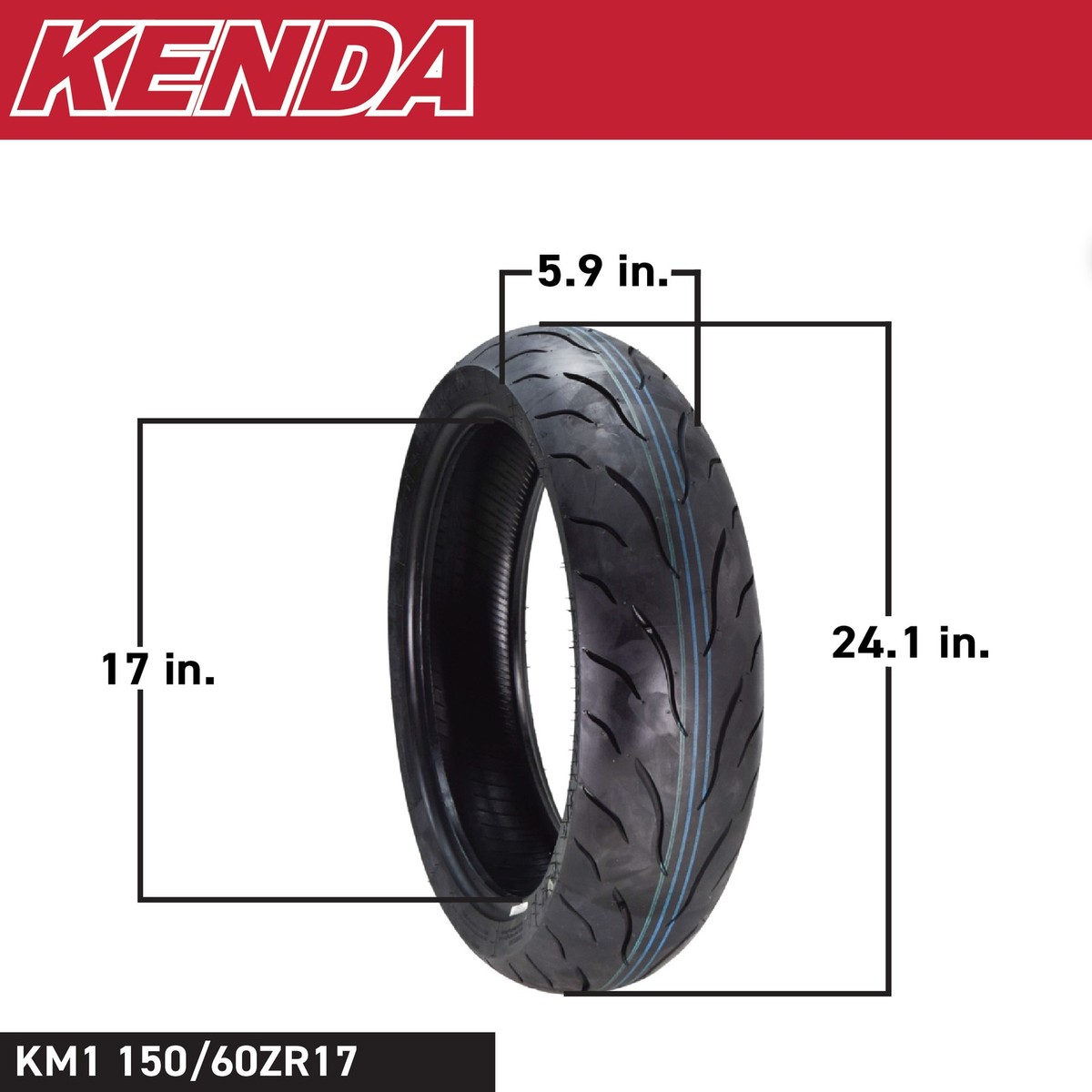 Kenda KM1 150/60R17 Sport Touring Motorcycle Tire 66H w/ Keychain