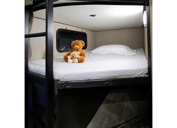 Juego de sábanas de microfibra ajustables Lippert, blanco - tres cuartos #2020218507 Foto 2 de 2