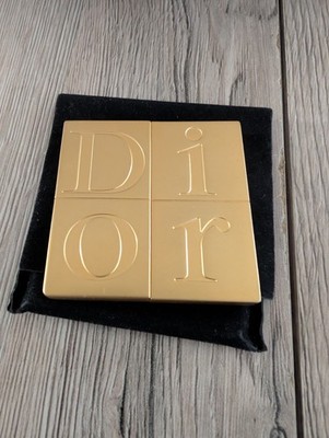 Christian Dior Vintage Spiegel Gold Metall 6cm Vintage Rarität Taschenspiegel