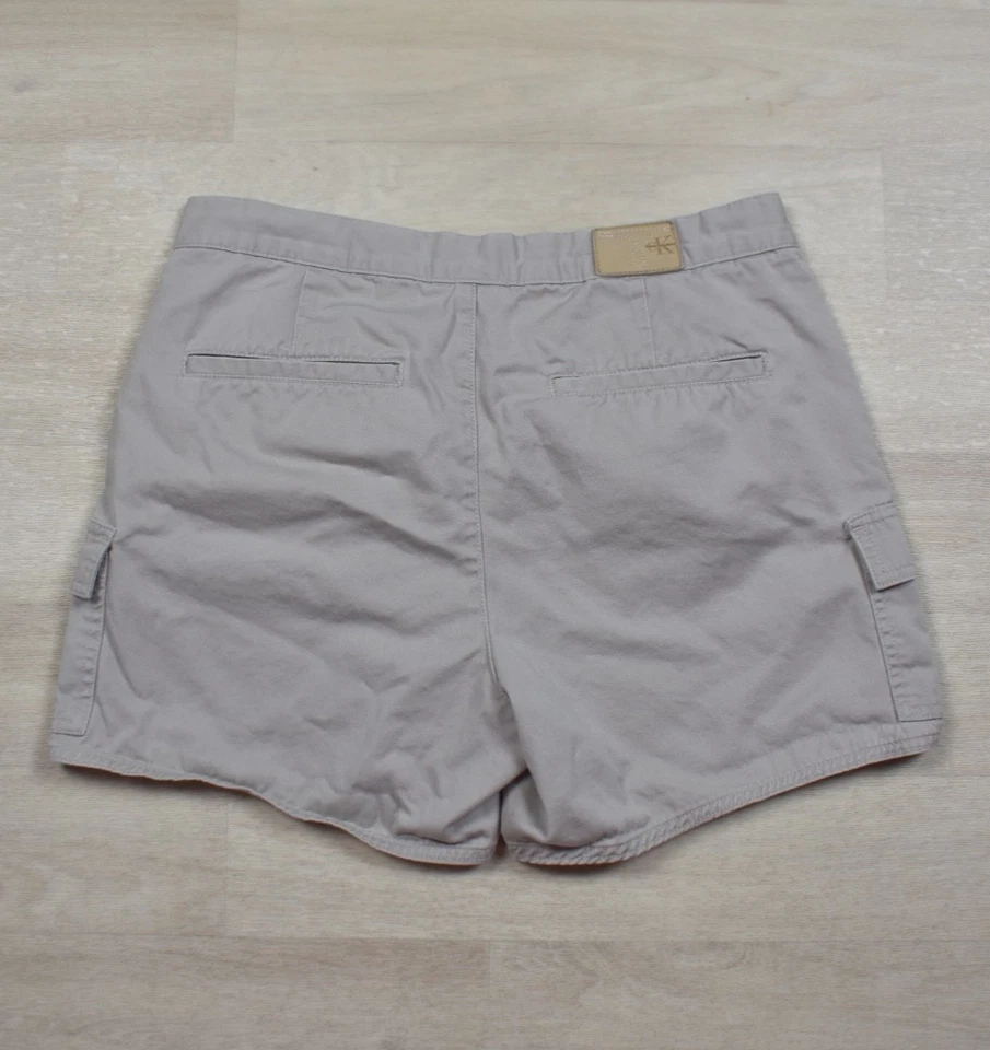 Pantalones Cortos Carga Años 90 Y2K Calvin Klein Tostado Denim Para Mujer Talla 8 De Colección Años 2000 Foto 4 de 4