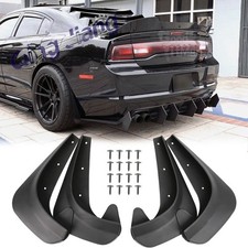 4pcs Car Auto Mud Flaps Mudguards Fender Splash Guards Black For Dodge Charger 4pcs Car Auto Mud Flaps Mudguards Fender Splash Guards Black For Dodge Charger