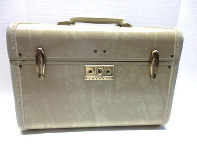1950's Samsonite Shwayder Bros. TrainCase #4512 Marbled Beige A CLASSIC